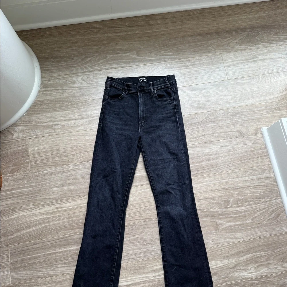 MOTHER Women’s The Hustler Ankle Fray Black Encounters at Midnight Sz 27 EUC - Picture 14 of 15